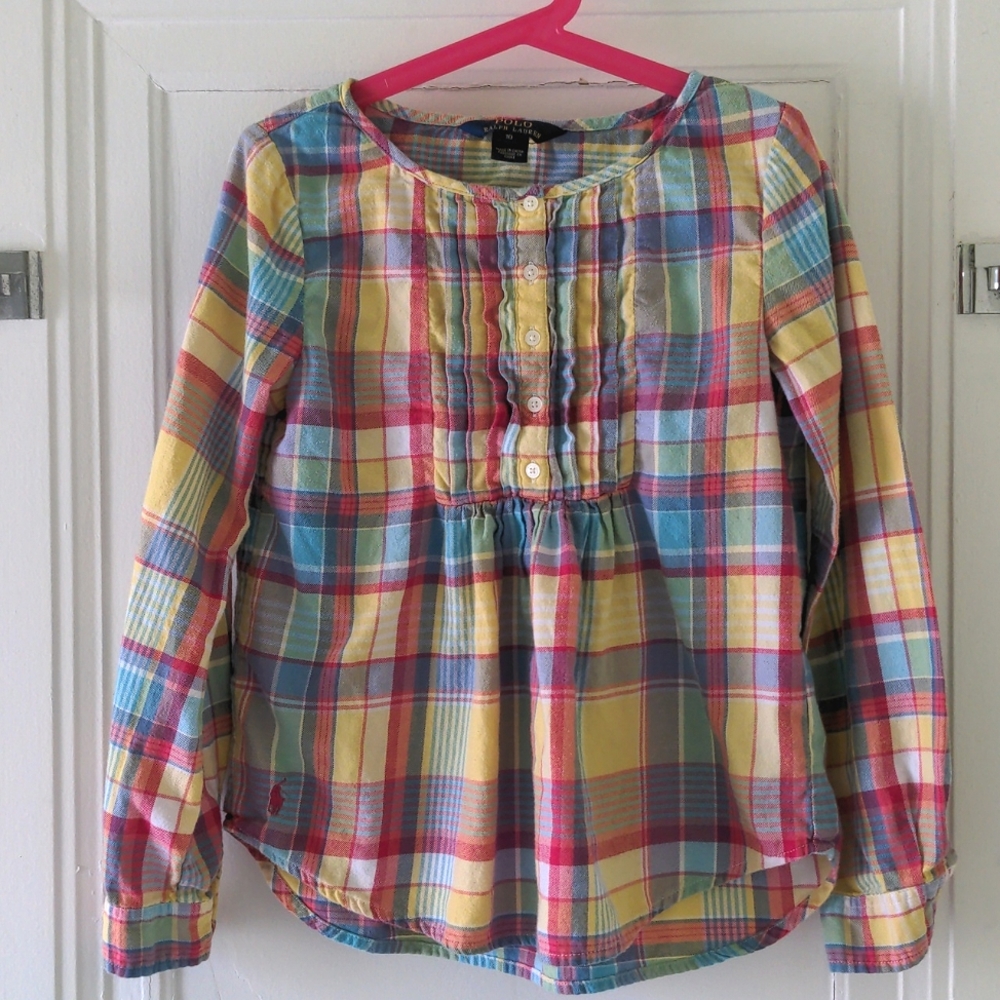 Polo light flannel plaid shirt